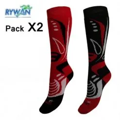 Chaussettes De Ski RYWAN Biodesign Unisexe (2 Paires)
