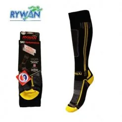 Chaussettes De Ski RYWAN Cortina Noir/Jaune Unisexe