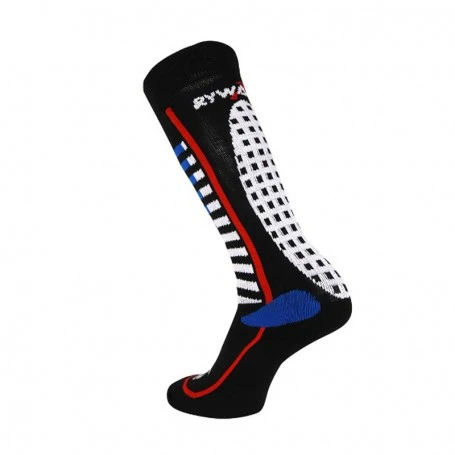 Chaussettes De Ski RYWAN Fury Noir / Bleu Unisexe – Image 2