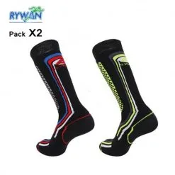Chaussettes RYWAN Ski Team Jaune/Bleu Junior (2 Paires)