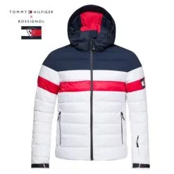 Doudoune De Ski ROSSIGNOL X HILFIGER Color Block Quilted Tricolore Homme