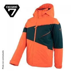 Veste De Ski DEGRE 7 Rosset Orange / Noir Garcon